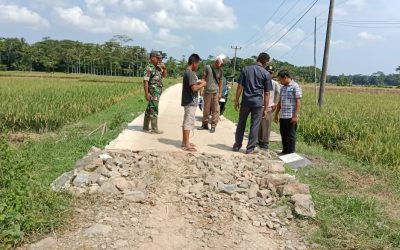 Camat Patia Laksanakan Monev Kegiatan Pembangunan DD dan ADD Tahap I 2024 Desa Simpangtiga