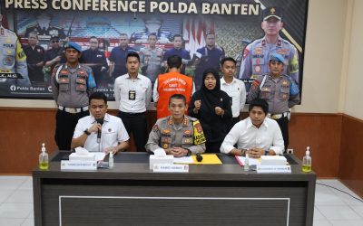 Polda Banten Gelar Press Conference Tindak Pidana Korupsi Pembangunan Jalan Akses Pelabuhan Warna Sari Tahap 2