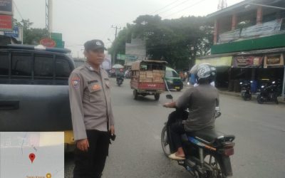 Unit Patroli Polsek Balaraja Patroli di Obyek Vital di Jalan raya Serang Balaraja Dan Jalan Raya Kresek Jaga Kondusifitas Warga