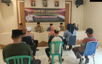Unit Binmas Polsek Balaraja Polresta Tangerang Pimpin Giat Jumat Curhat di Desa Bunar Sukamulya Kab. Tangerang