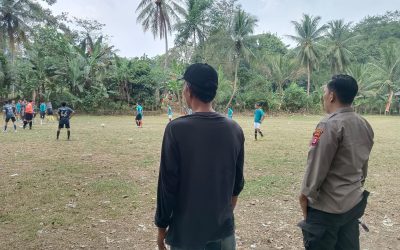 Personil Polsek Leuwidamar Polres Lebak, Laksanakan Pengamanan Turnamen Sepak Bola