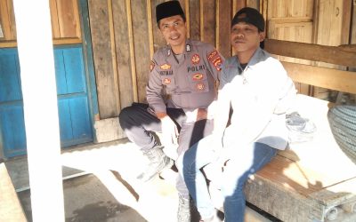 Kanit Samapta Polsek panggarangan Polres Lebak Sampaikan Pesan Kamtibmas Ke Warga