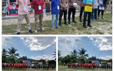 Salam Olahraga, Anggota Polsek Cimarga Polres Lebak Lakukan Pengamanan Pertandingan Sepak Bola Antar Desa Se-Kecamatan Cimarga