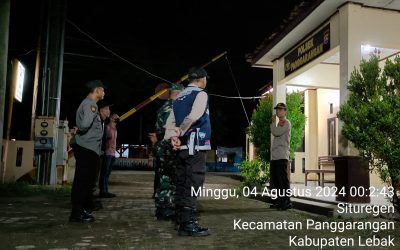 Kapolsek Panggarangan Polres Lebak  Pimpin Apel Dan Pelaksanaan Kegiatan (KRYD) Gabungan Di Wilayah Hukum Polsek Panggarangan 