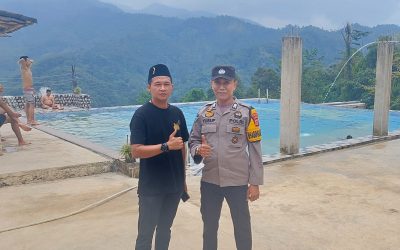 Akhir Pekan, Personil Polsek Lebakgedong Polres Lebak Laksanakan Patroli Wisata Alam Lereng Cibolang