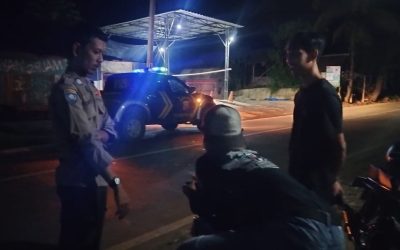 Polsek Bojong Polres Pandeglang Laksanakan Blue Light Patrol, Sisir Jalan Utama di Wilayah Hukum Polsek Bojong