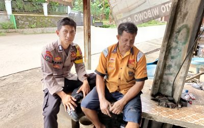 Bhabinkamtibmas Polsek Cijaku Polres Lebak Patroli Keliling Kampung Binaan