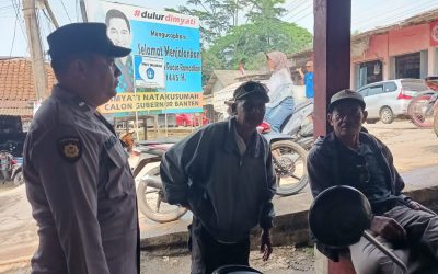 Polsek Bojong Polres Pandeglang Sambangi Tukang Ojek Pengkolan dan Berikan Himbauan Kamtibmas