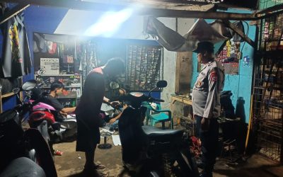 Polsek Bojong Polres Pandeglang Gelar Patroli Malam untuk Antisipasi Kejadian Kriminal Di Desa Binaan