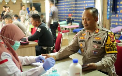 Dalam Rangka HUT Lantas ke-69, Satlantas Polres Karawang Gandeng PMI Gelar Aksi Sosial Donor Darah