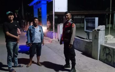 Patroli Malam anggota Polsek Cibuaya Polres Karawang untuk mencegah gangguan Kamtibmas di wilayah hukum polsek cibuaya