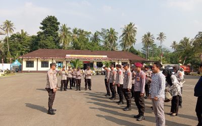 Humas Polres Pandeglang Polda Banten Laksanakan Apel Operasi Mantap Praja Di Lapangan Polres Pandeglang