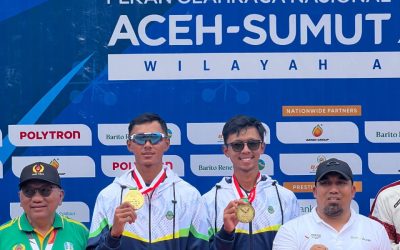 Denri Maulidzar Borong Tiga Emas Lewat Cabor Dayung Rowing Di PON XXI Aceh Sumut