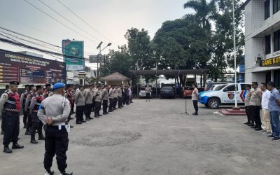 Anggota Sat Reskrim Polresta Tangerang Ikuti Apel Pengamanan Kegiatan Apel Akbar BISON