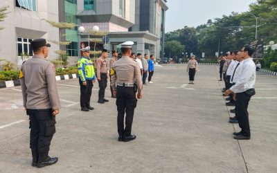 Anggota Satreskrim Polresta Tangerang Polda Banten Ikuti Apel Serah Terima Sebelum Piket Fungsi