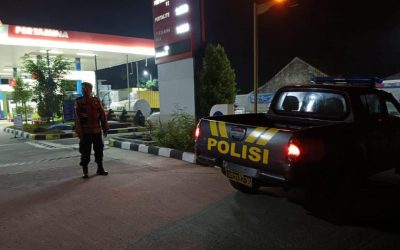 Pastikan Terjaminnya Kamtibmas Wilayah, Anggota Polsek Tempuran Patroli SPBU