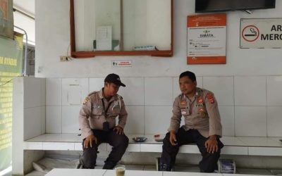 Sambangi Security PT LDR, Panit Binmas Polsek Malingping Polres Lebak Beri Himbauan Kamtibmas