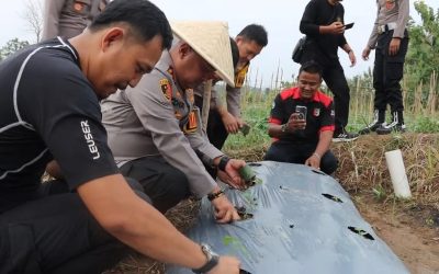 Dukung Ketahanan Pangan ,Polres Serang Polda Banten Tanam Bibit Melon Dan Mentimun