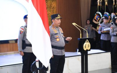 Kapolri Pimpin Kenaikan Pangkat 4 Pati-Pamen Polri