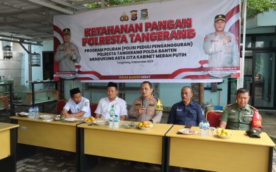 Dukung Gerakan Ketahanan Pangan Program Asta Cita Presiden RI, Polresta Tangerang Polda Banten Tebar Benih Ikan