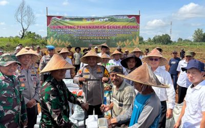 Polres Serang Polda Banten Gelar Launching Penanaman Bibit Jagung Dukung Asta Cita Swasembada Pangan 