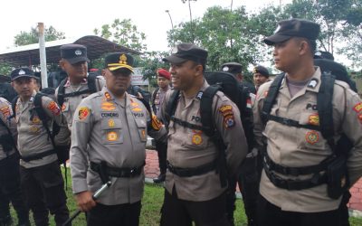 Pimpin Apel Pengecekan Pengamanan TPS, Ini 5 Pesan Kapolres Serang  Polda Banten 