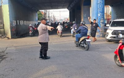 Polisi Tingkatkan Gatur Antisipasi Kecamatan di Flyover Lamaran Karawang