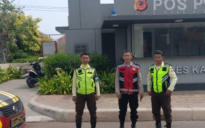 Patroli di Pos Polisi Sumarecon Kabupaten Karawang Guna Antisipasi C3 dan Gangguan Kamtibmas 