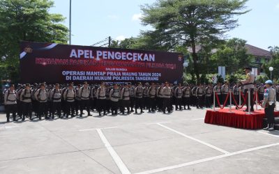 Wakapolresta Tangerang Polda Banten Pimpin Apel Pengecekan Pasukan Pengamanan TPS Pilkada 2024