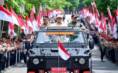 Presiden Prabowo Disambut Meriah di Pembukaan Apel Kasatwil Polri 2024