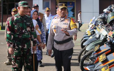 Polres Pandeglang Polda Banten Gelar Apel Pergeseran Pasukan Operasi Lilin Maung 2024