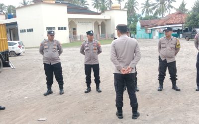 Personil Pos Pam 7 Polsek Anyar Melaksanakan Apel Pengamanan