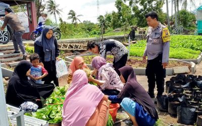 Bhabinkamtibmas Polsek Ciwandan Sambangi Kelompok Wanita Tani,Dukung Program Ketahanan Pangan