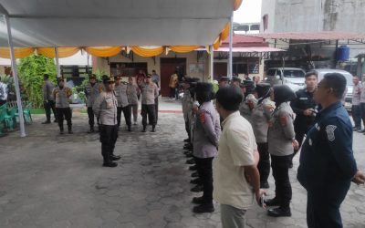 Polsek Cilegon Polres Cilegon Apel Pagi bentuk kedisiplinan pelayanan prima