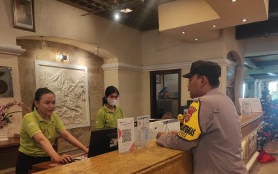 Polsek Anyar Patroli Monitoring Wisatawan Di Hotel Pada Libur Nasional 