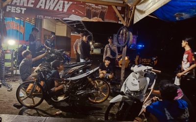 Menjaga Malam Aman : Polsek Cinangka Polres Cilegon Patroli Blue Light Tangkal Kenakalan Remaja