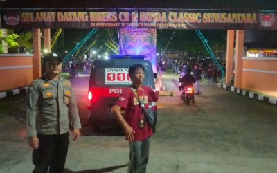 Polsek Cinangka Polres Cilegon Pengamanan : Mendukung Kelancaran Kegiatan Motor CB