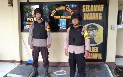 Pengamanan Markas !!! Polsek Puloampel Polres Cilegon 