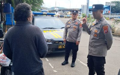 Personel Samapta Kskp Merak Polres Cilegon Polda Banten Laksanakan Patroli Dialogis