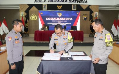 Sosialisasi DIPA dan Penandatanganan Pakta Integritas TA 2025 Di Polresta Tangerang Polda Banten