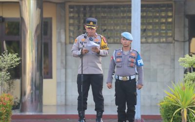 Polres Cilegon Polda Banten Gelar Apel Kesiapan Pengamanan Malam Tahun Baru 2025