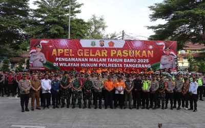 Kapolresta Tangerang Polda Banten Pimpin Apel Gelar Pengamanan Tahun Baru 2025