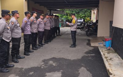 Apel Kesiapan Pengamanan Personil Pos Pam 7 Polsek Anyar 