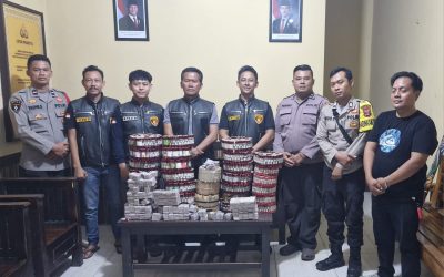 Polsek Panimbang Polres Pandeglang Gelar Operasi Pekat, Amankan 69 Petasan