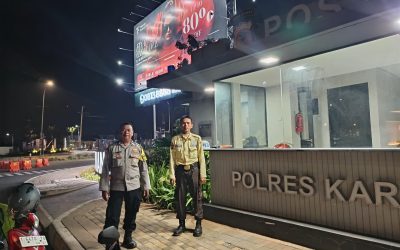 Anggota Polri Tingkatkan Patroli Antisipasi Gangguan Kamtibmas di Pos Polisi Sumarecon Kabupaten Karawang