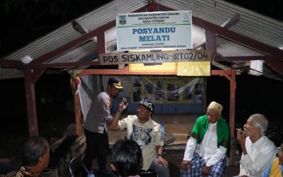 Sambangi Pos Kamling, Kapolres Serang Polda Banten Berikan Pesan Kamtibmas