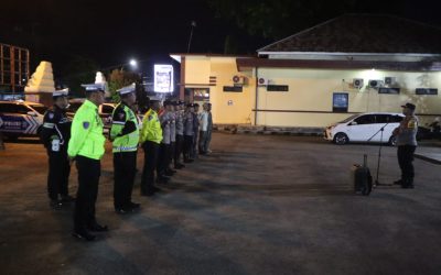 Kapolsek Rangkasbitung Dampingi Kasat Binmas Polres Lebak Apel Patroli KRYD