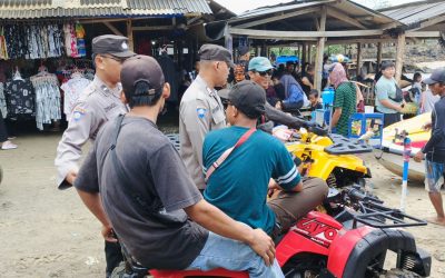 Dalam Menciptakan Situasi Kondusif Polsek Anyar Monitoring Destinasi Wisata Pantai 