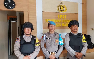 Amankan Markas Personil Polsek Mancak Laksanakan Sispam Mako