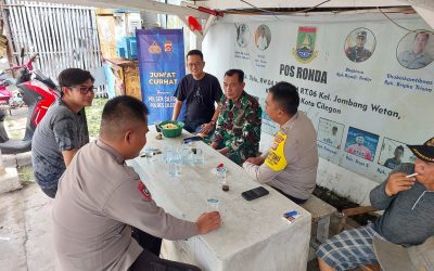 Bhabinkamtibmas Polsek Cilegon dan Babinsa bersinergitas merangkul warga